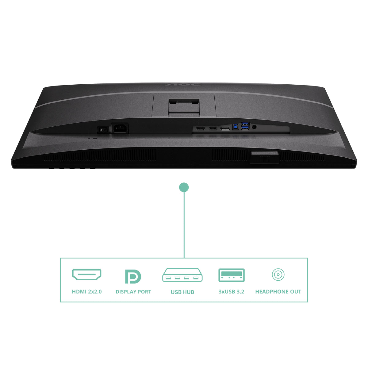 Écran AOC Q27P4U 27" QHD 120Hz IPS - Haut-parleurs