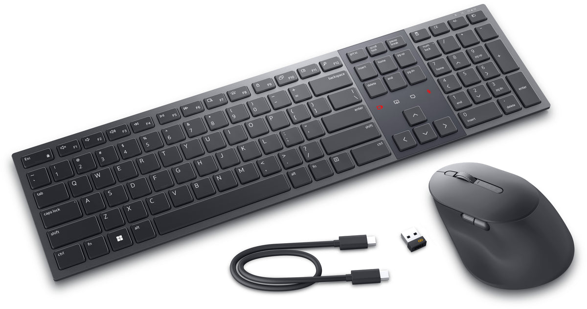 Ensemble clavier souris Dell KM900 - Sans fil - Bluetooth 5.1 - Graphite