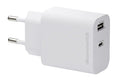 Adaptateur secteur 25W USB-C + USB blanc DBRAMANTE1928