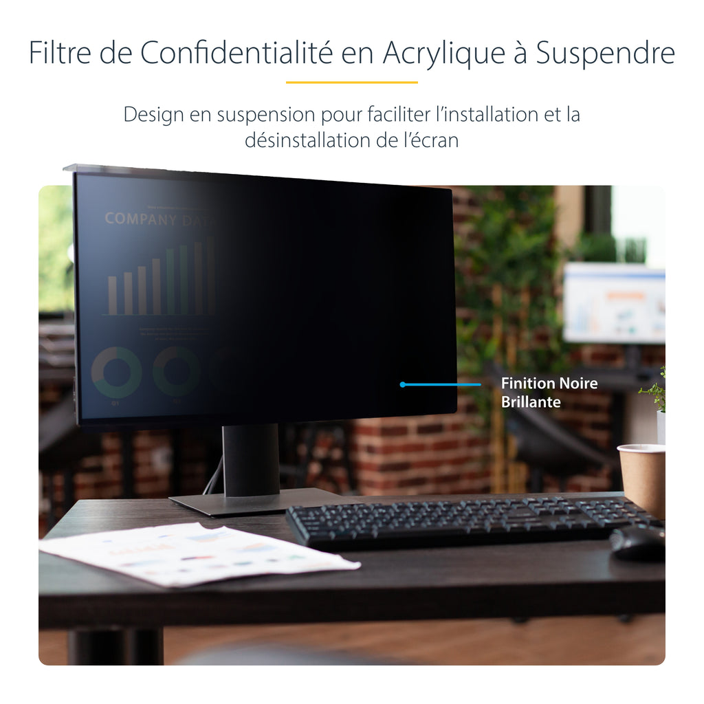 Filtre anti-indiscrétion 27" StarTech - Double sens - Amovible