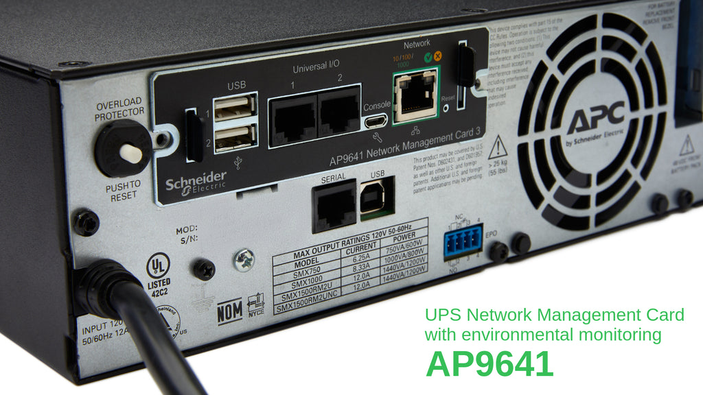 Carte supervision APC 3 1GbE pour Smart-UPS SRT 1500VA