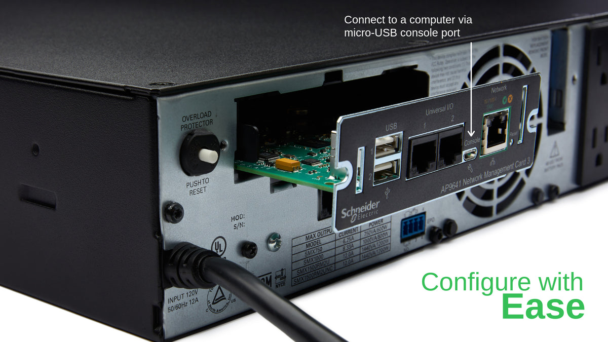 Carte supervision APC 3 1GbE pour Smart-UPS SRT 1500VA