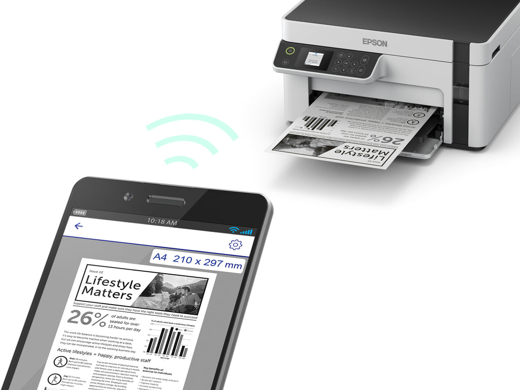 Epson EcoTank ET-M2120 - Imprimante multifonctions noir et blanc