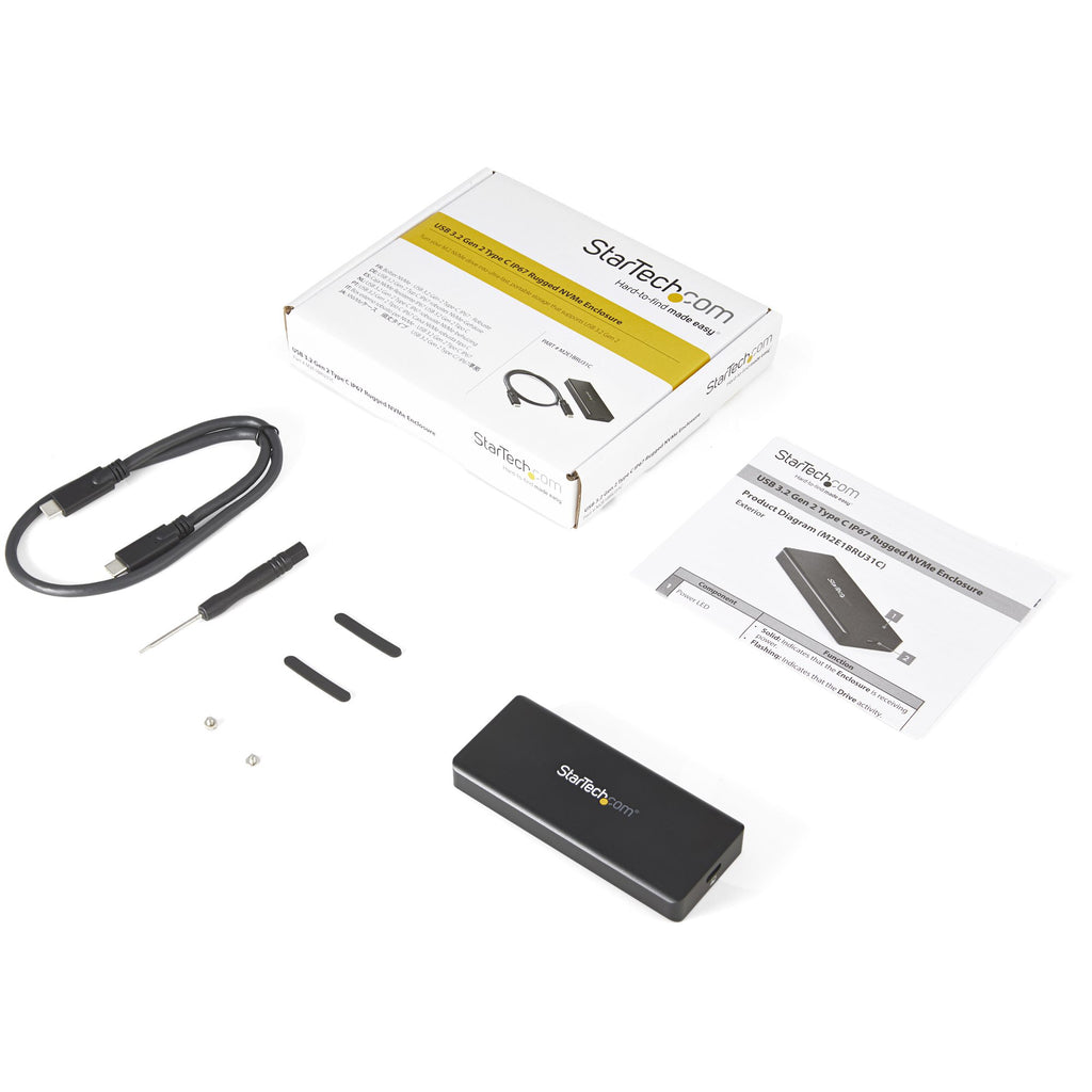 Boîtier M.2 NVMe StarTech 10Gbps IP67