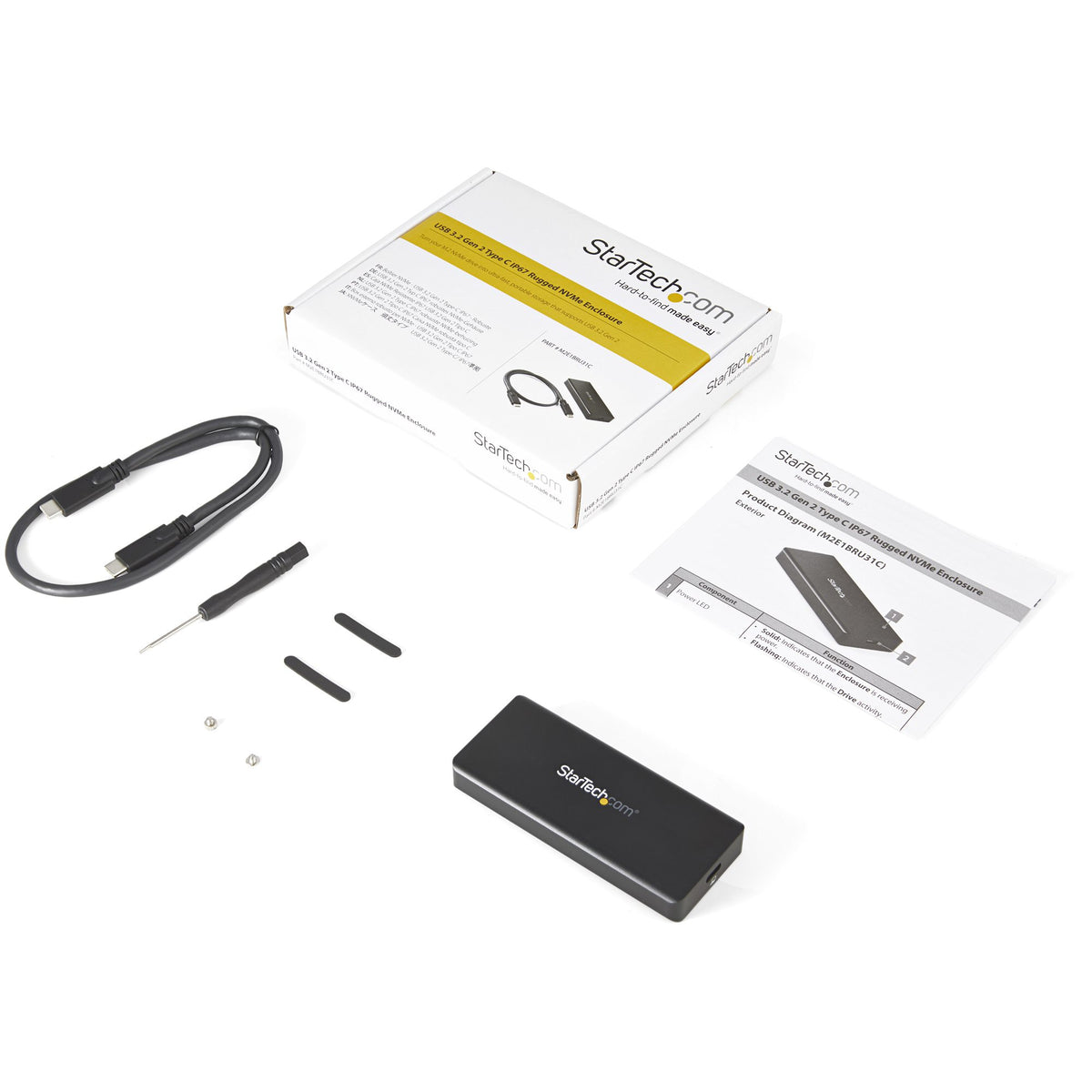 Boîtier M.2 NVMe StarTech 10Gbps IP67
