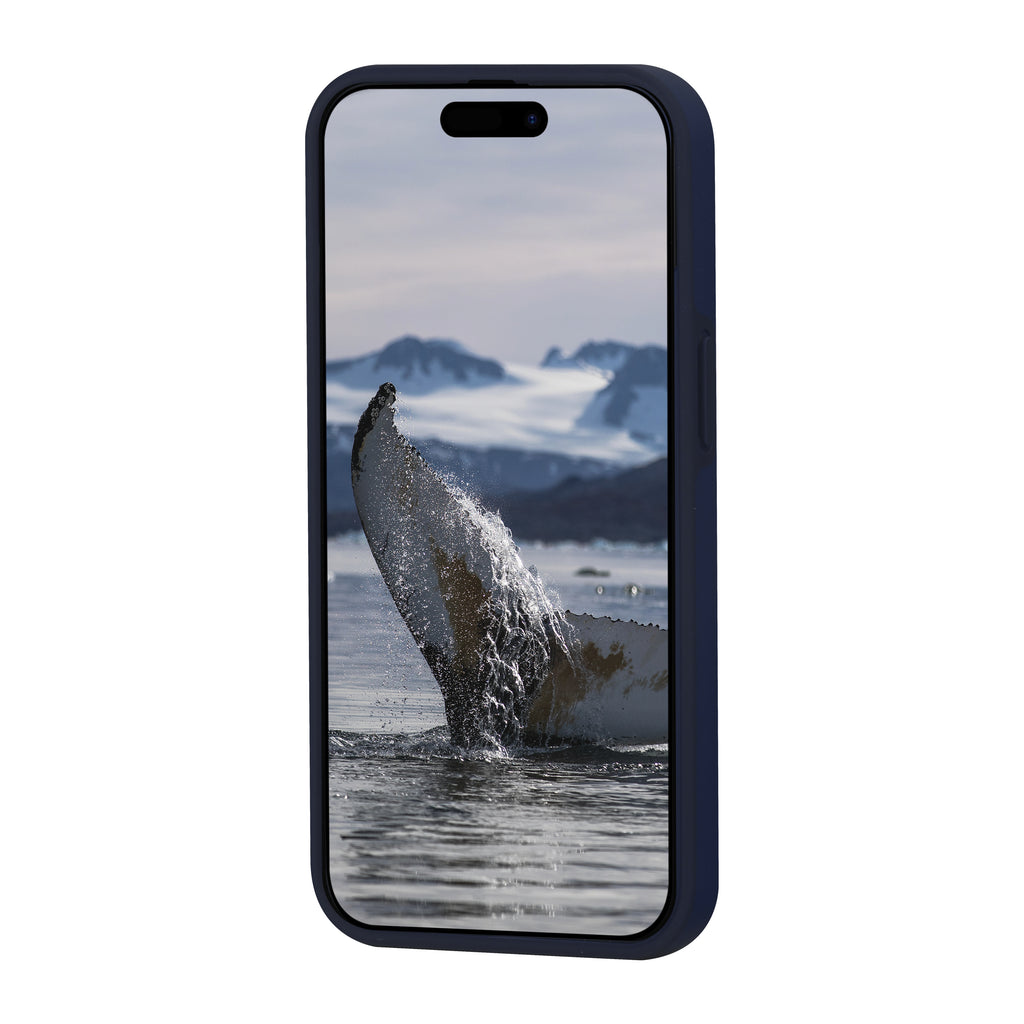 Coque iPhone 13-17e MagSafe D3O bleu recyclé