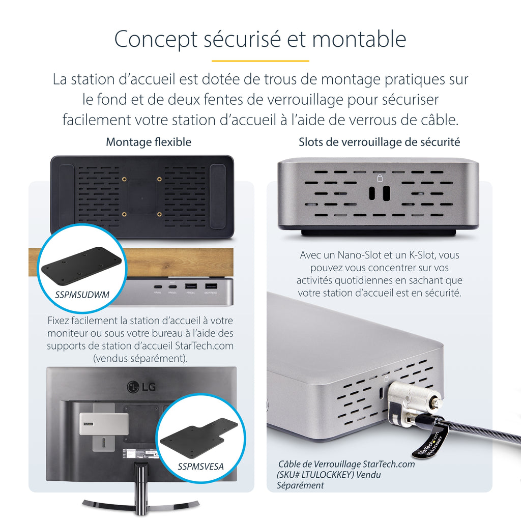 Station d'accueil USB4/Thunderbolt 4 - 2x HDMI 4K - 2.5GbE - 180W