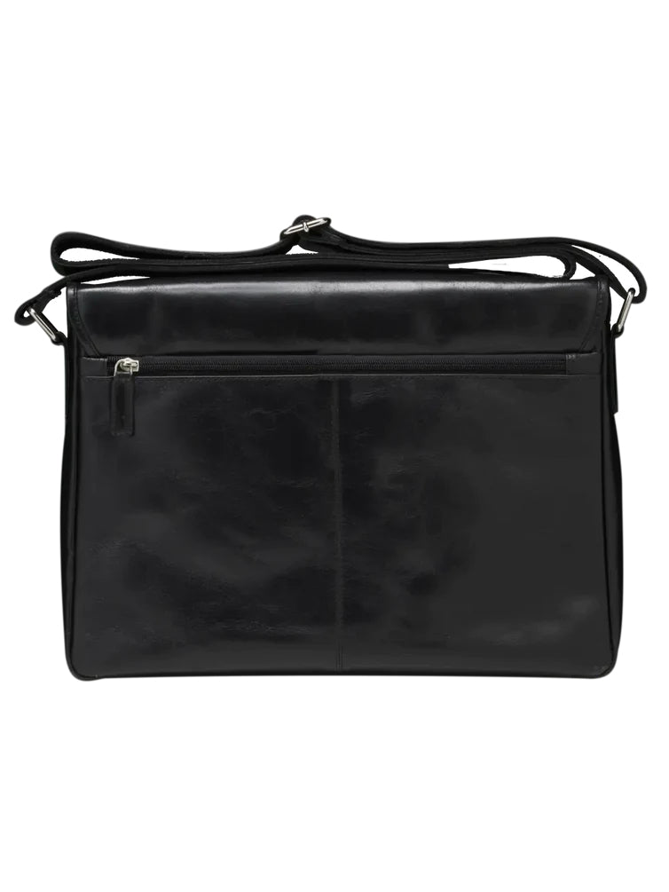 Sacoche ordinateur portable 14" noir cuir DBRAMANTE1928