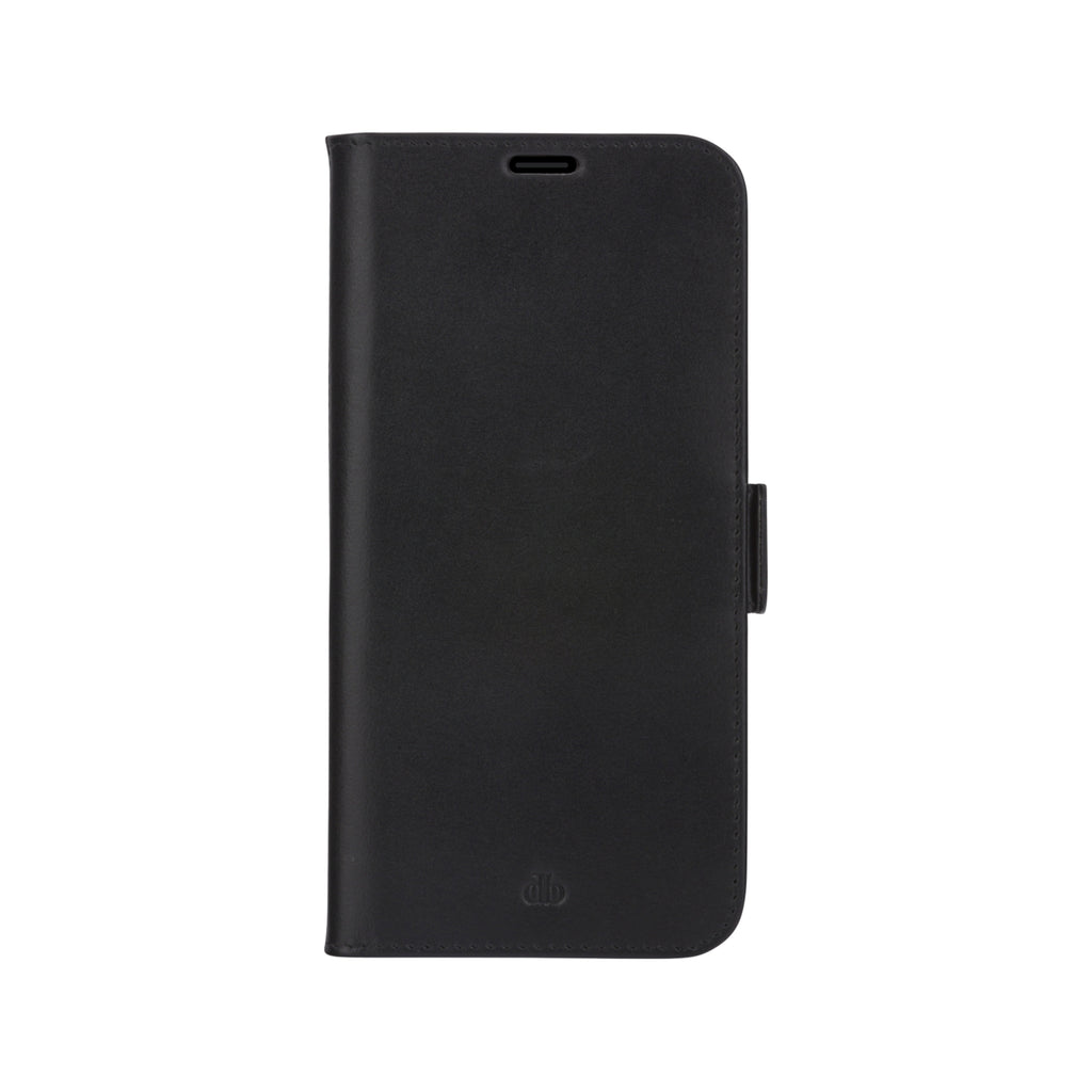 Étui iPhone 12/12 Pro en cuir pleine fleur noir | DBRAMANTE1928