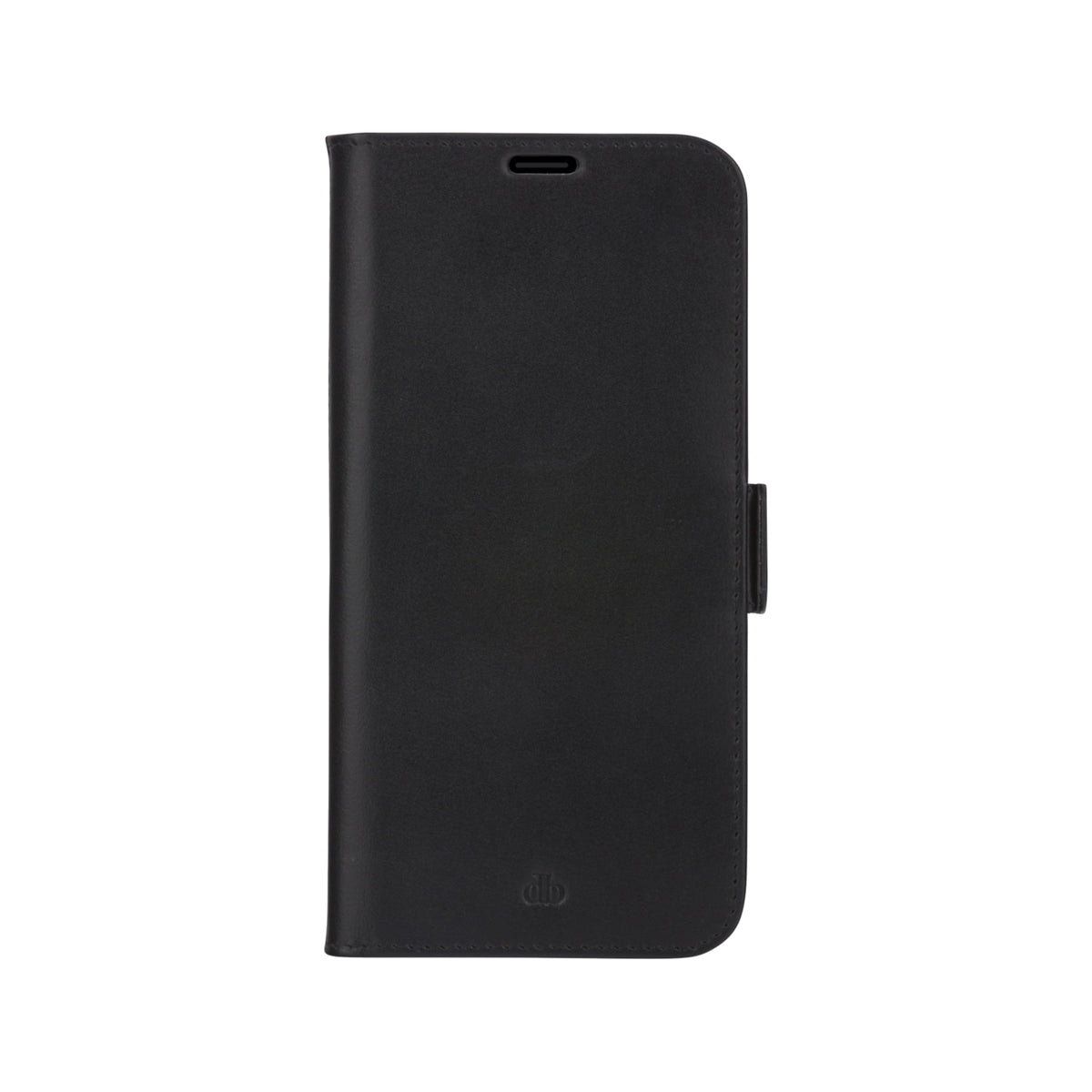 Étui iPhone 12/12 Pro en cuir pleine fleur noir | DBRAMANTE1928