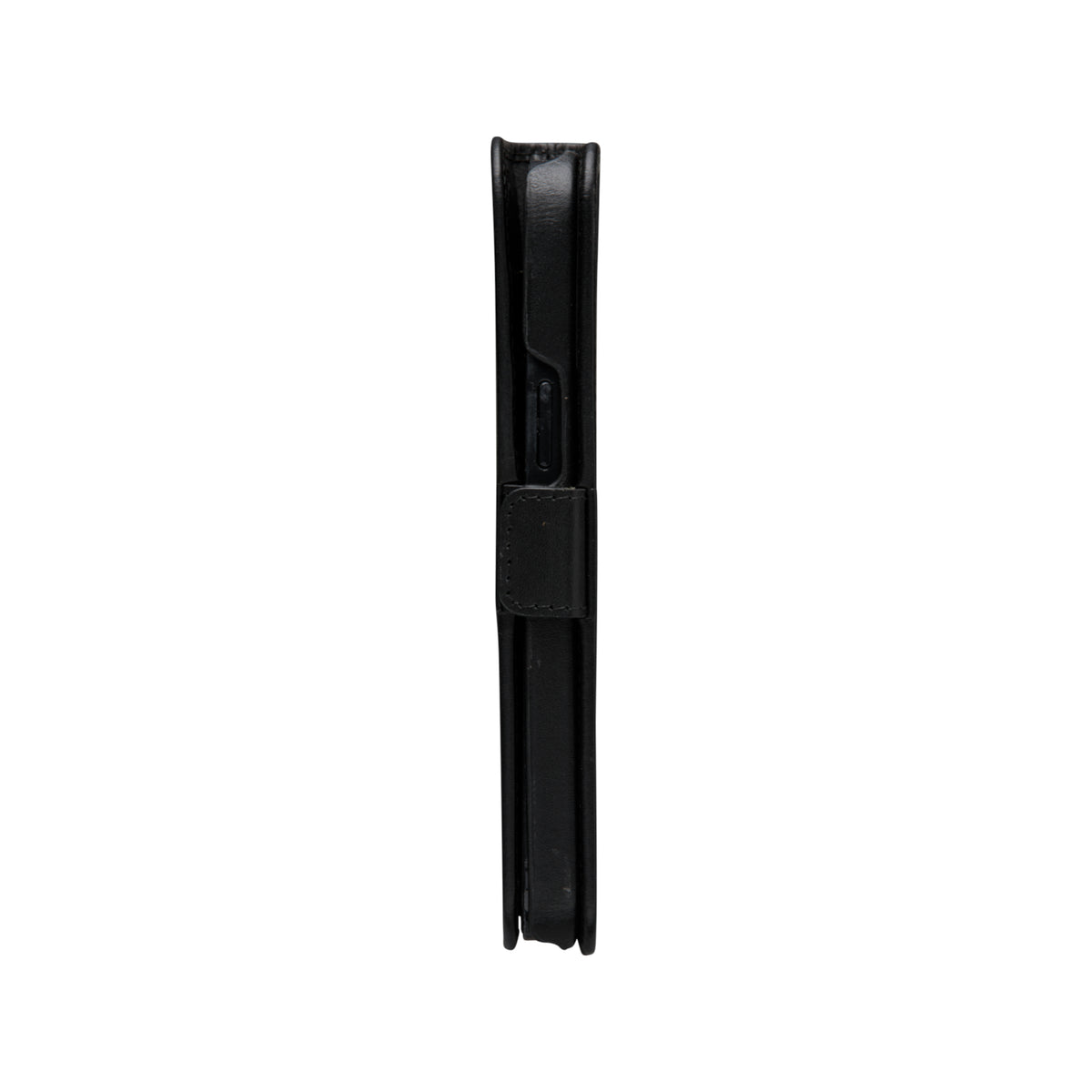 Étui iPhone 12/12 Pro en cuir pleine fleur noir | DBRAMANTE1928