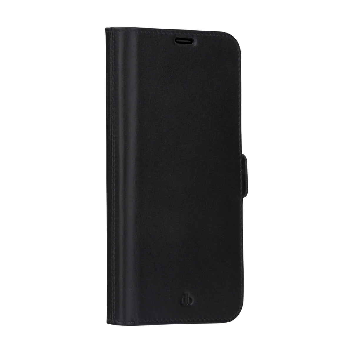 Étui iPhone 12/12 Pro en cuir pleine fleur noir | DBRAMANTE1928