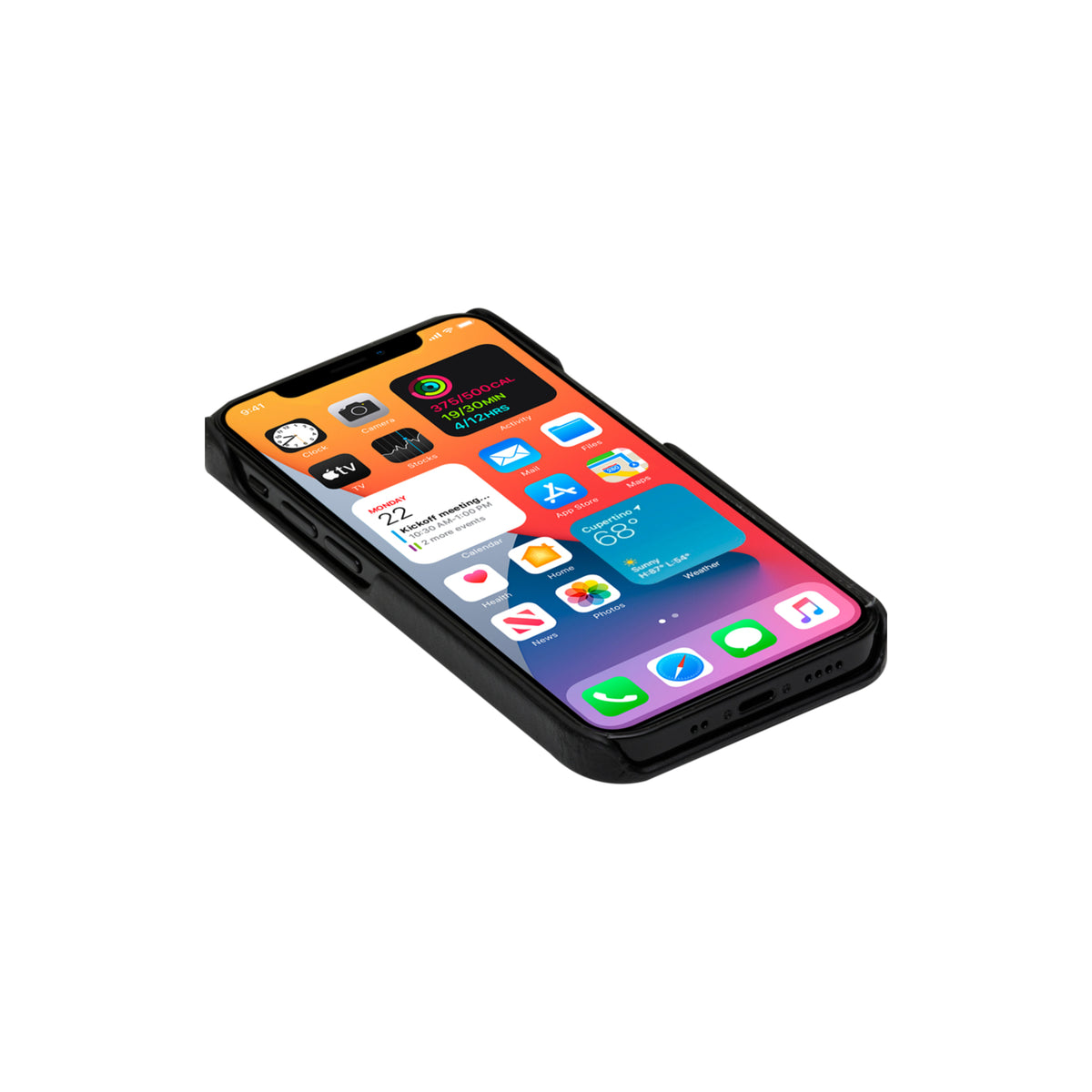 Étui iPhone 12 mini cuir noir DBRAMANTE1928