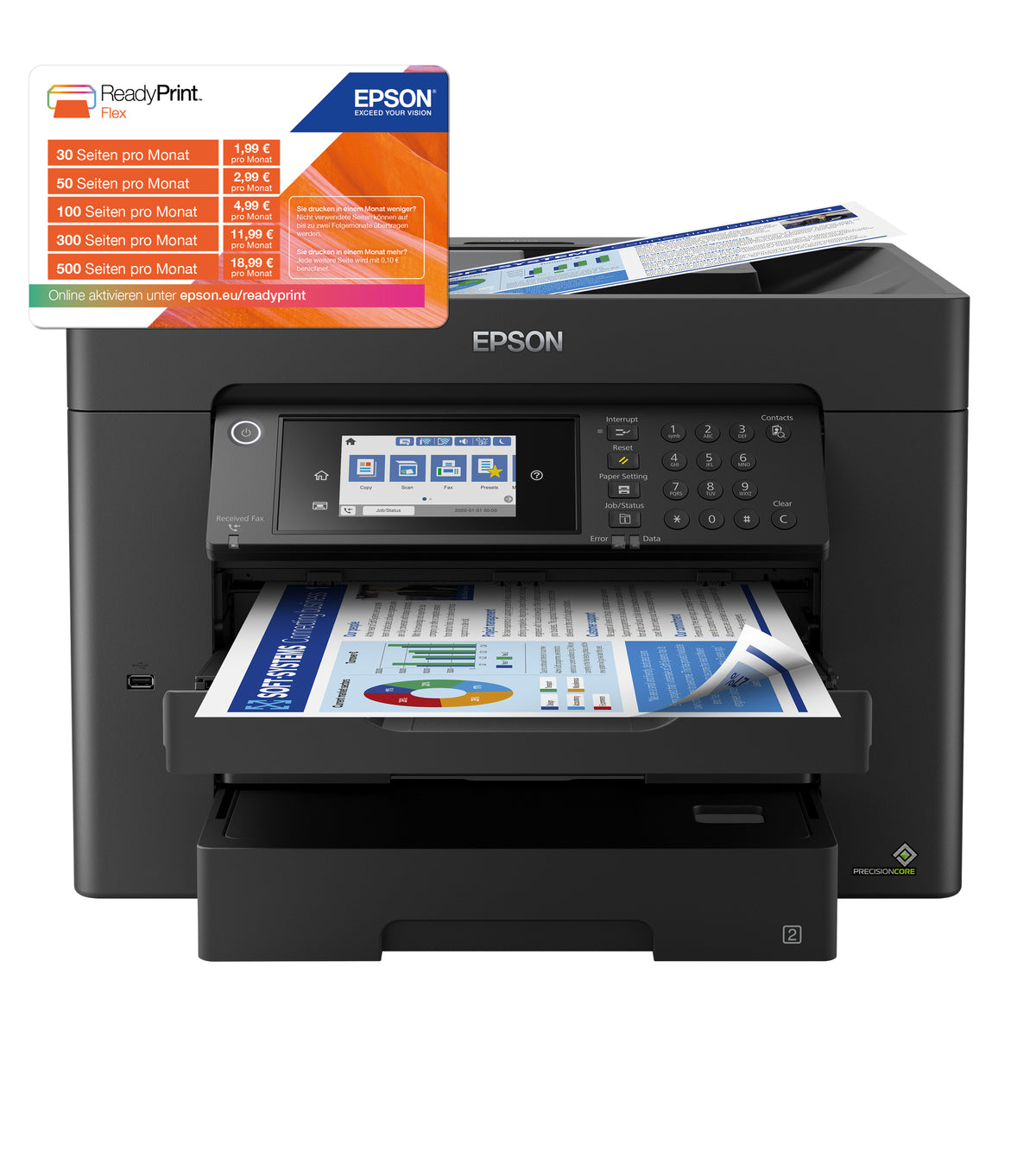 Imprimante A3 couleur Epson WF-7840DTWF - Jet d'encre pro