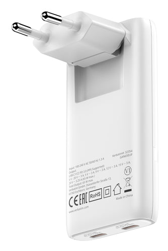 Adaptateur secteur GaN 65W Verbatim - Charge rapide USB-C