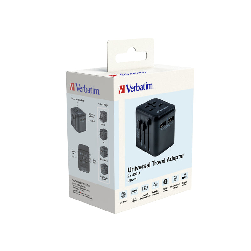 Adaptateur secteur Verbatim UTA-01 12W - Alimentation universelle