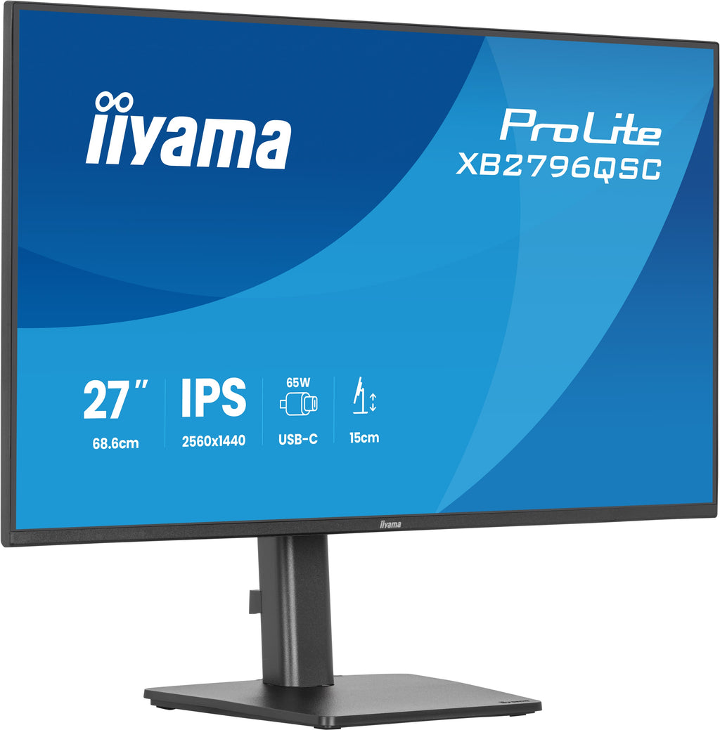 Écran LED IIYAMA 27" QHD 75Hz IPS USB-C - ProLite XB2796QSC-B1