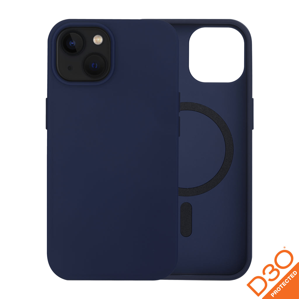 Coque iPhone 13-17e MagSafe D3O bleu recyclé