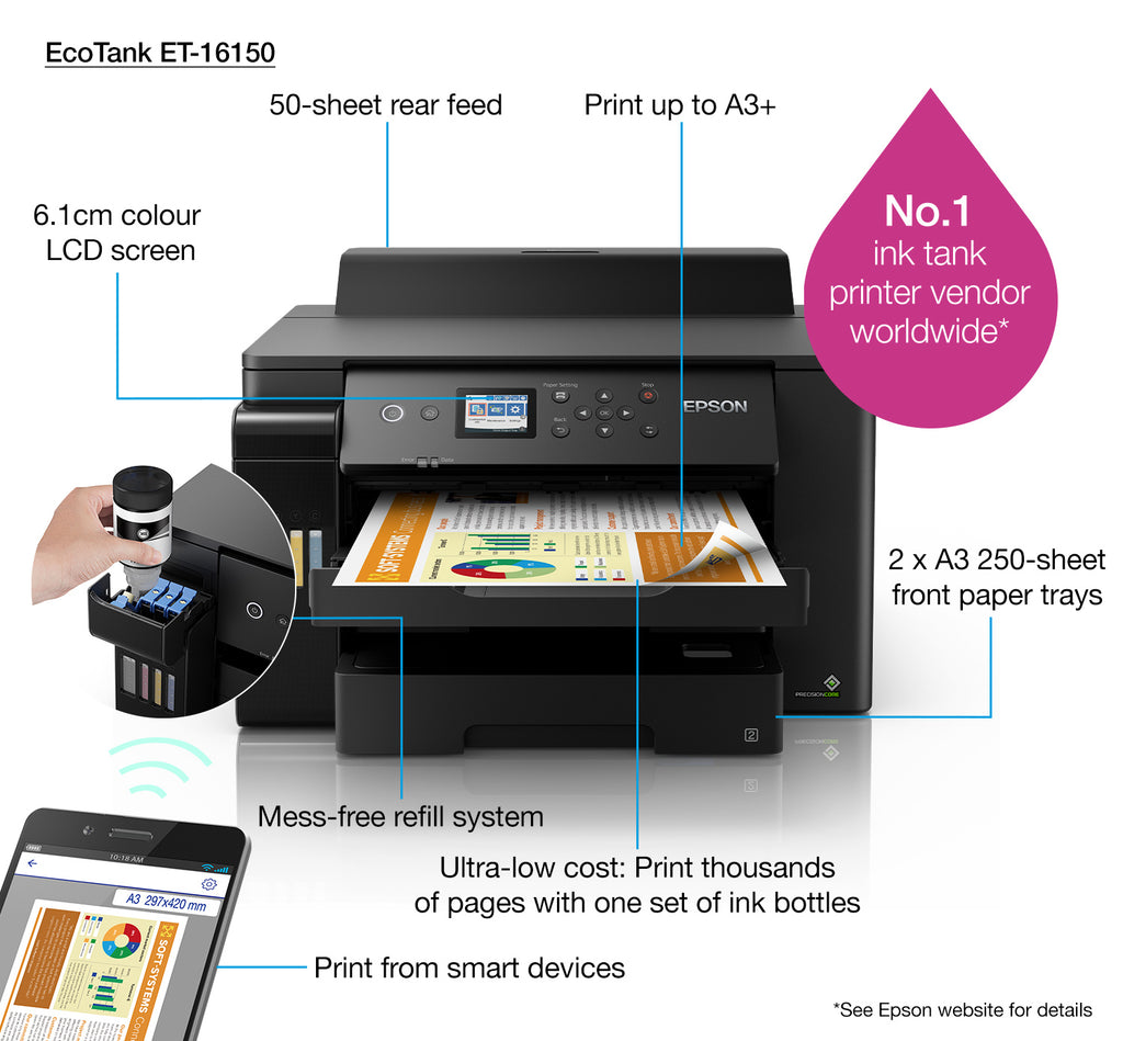 Epson EcoTank ET-16150 - Imprimante A3 couleur jet d'encre