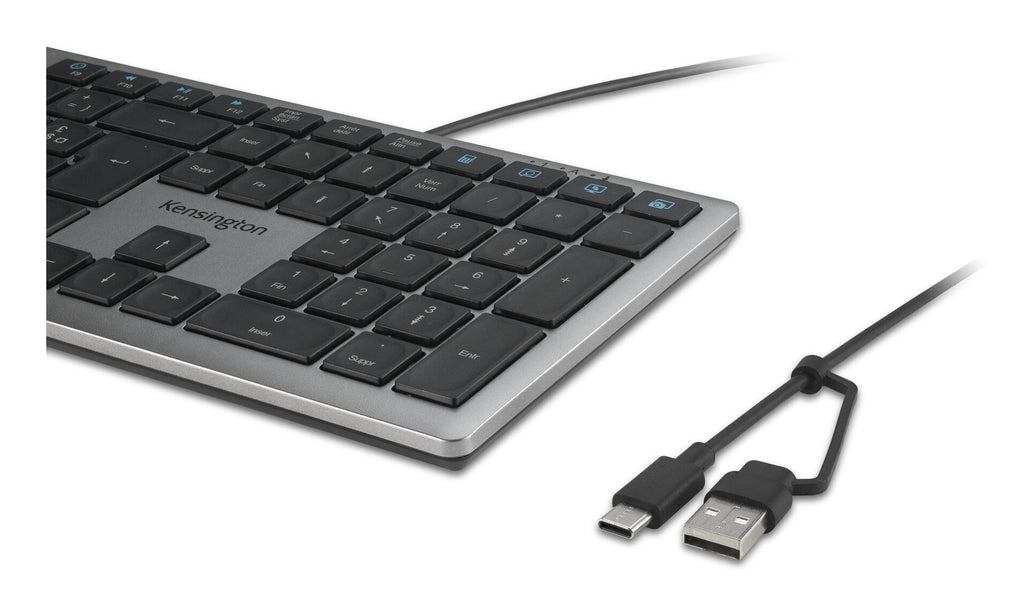 Clavier Kensington KB515 EQ Full Size AZERTY LED Gris Sidéral