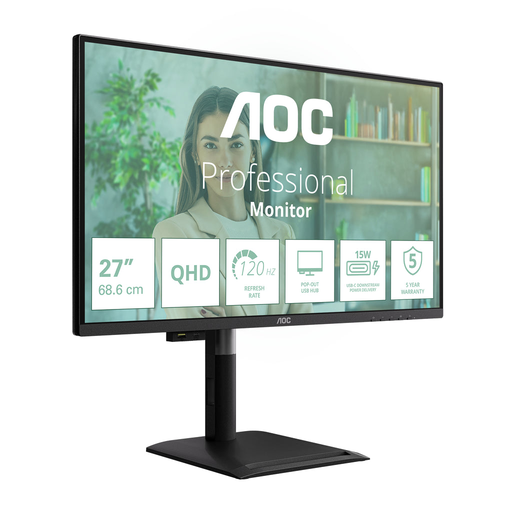 Écran AOC Q27P4U 27" QHD 120Hz IPS - Haut-parleurs