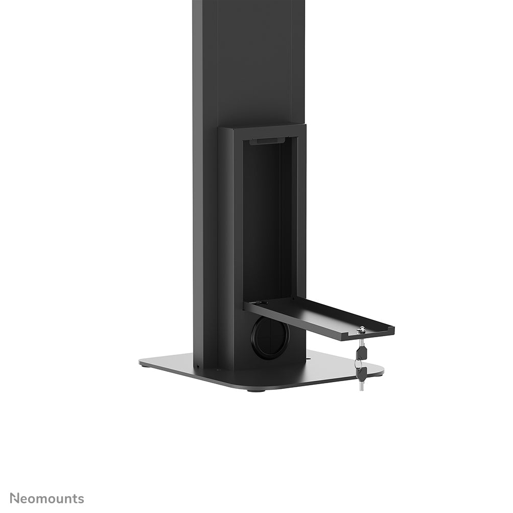 Pied tablette verrouillable acier noir - NEOMOUNTS