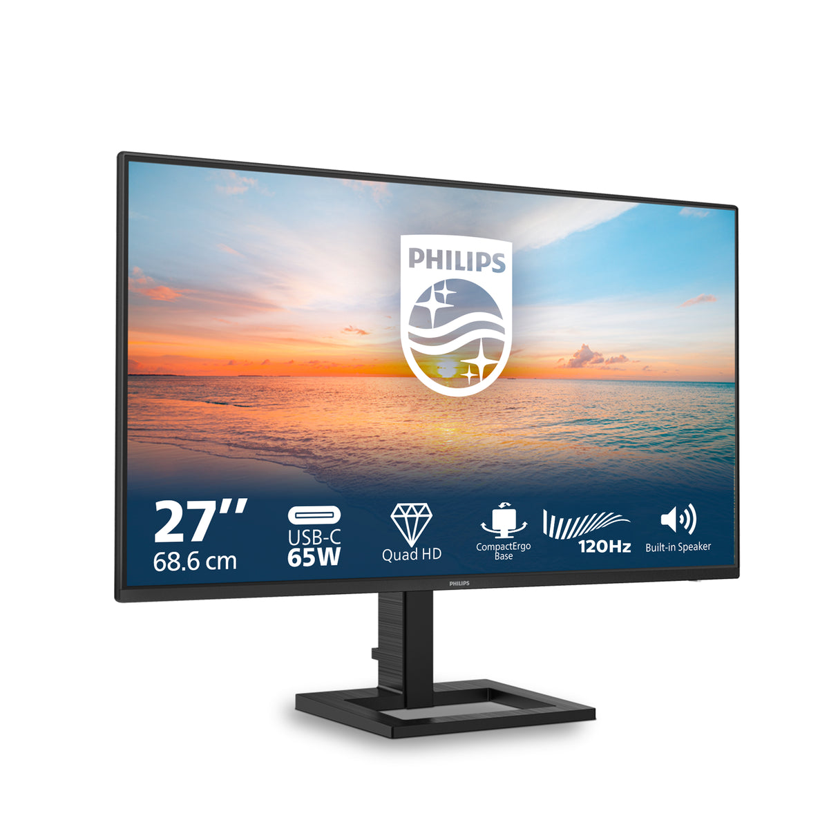 Philips Écran LED 27" QHD 100Hz - IPS - HDMI/USB-C - Haut-parleurs