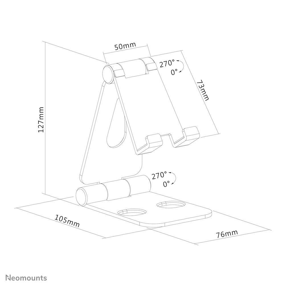 Socle téléphone portable argent Neomounts DS10-160SL1