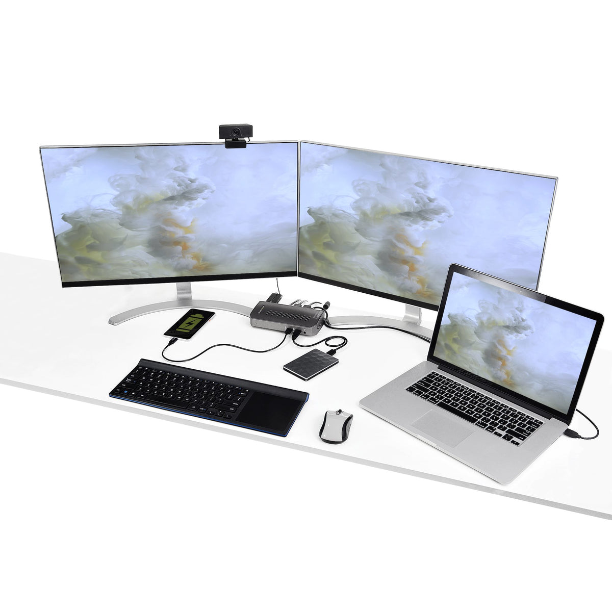 Station d'accueil USB 3.0 hybride 4K double écran
