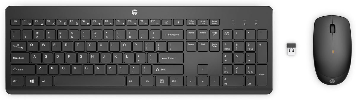 Ensemble clavier souris HP 235 sans fil 2.4 GHz noir