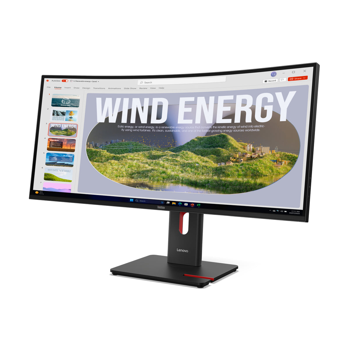 Lenovo ThinkVision T34WD-40 Écran LED Incurvé 34" WQHD 120Hz