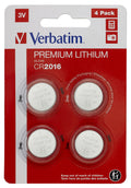 Batterie 4x CR2016 Li Verbatim - Caméras
