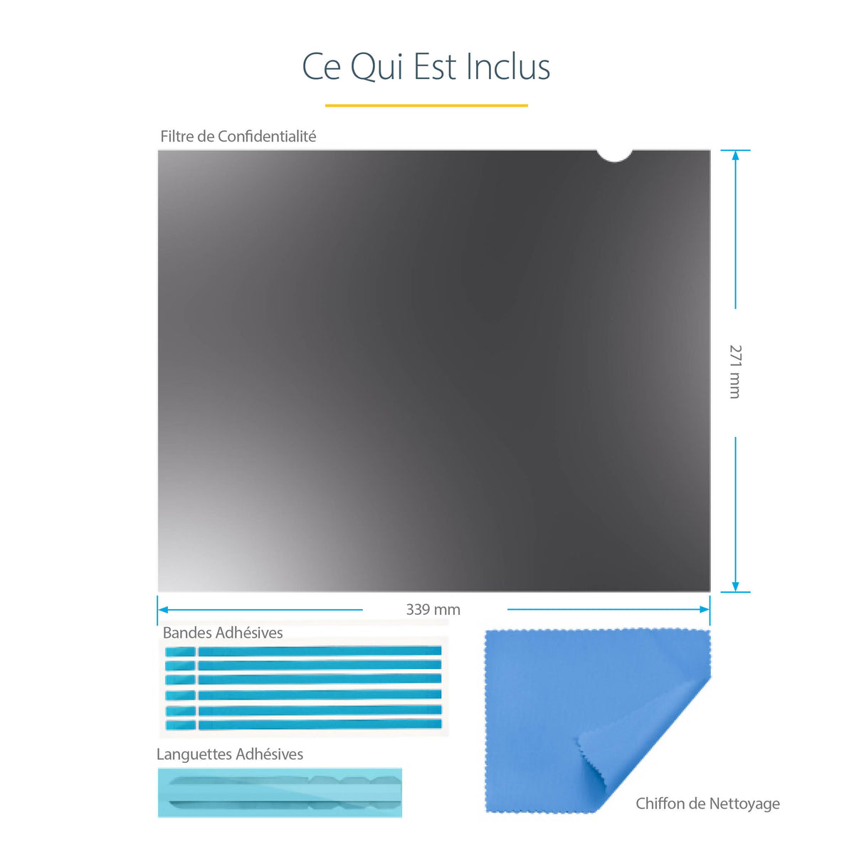 Filtre confidentialité 17" STARTECH anti-reflets | Anti-glare