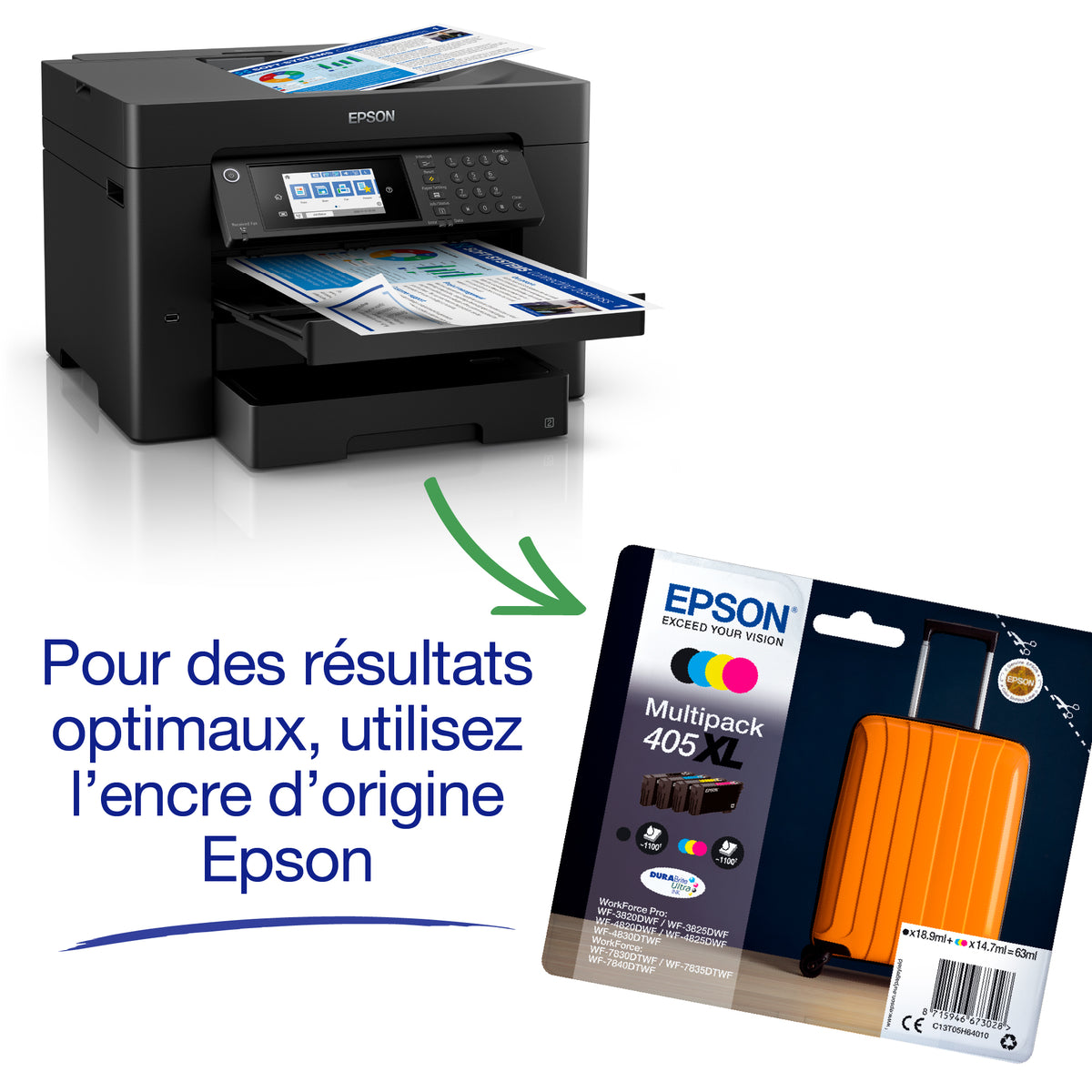 Imprimante A3 couleur Epson WF-7840DTWF - Jet d'encre pro