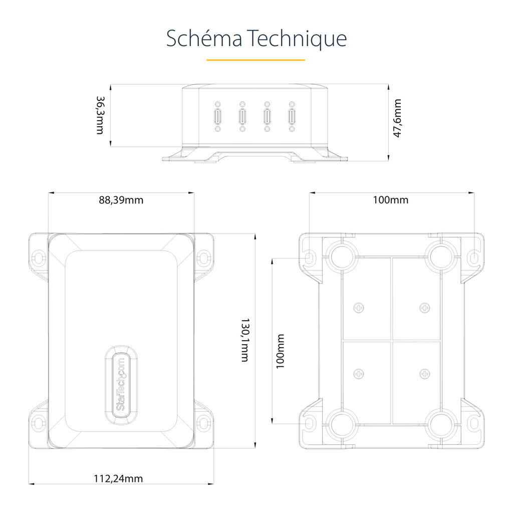 Adaptateur secteur 240W USB-C 4 ports STARTECH