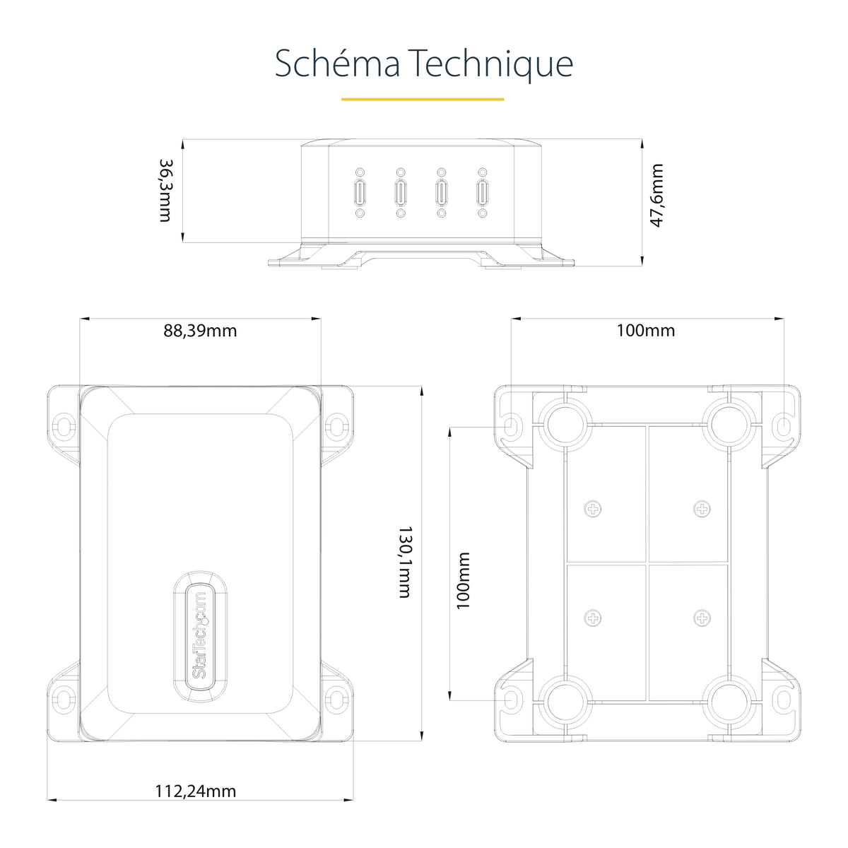 Adaptateur secteur 240W USB-C 4 ports STARTECH