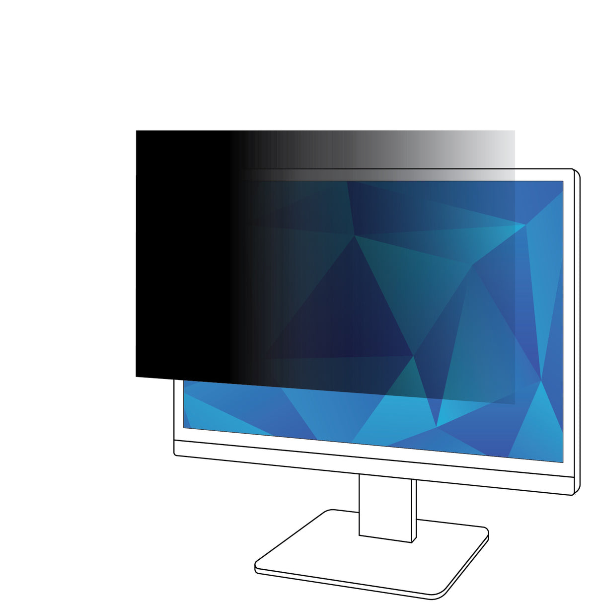 Filtre anti-indiscrétion 3M 23.5" - Confidentialité optimale