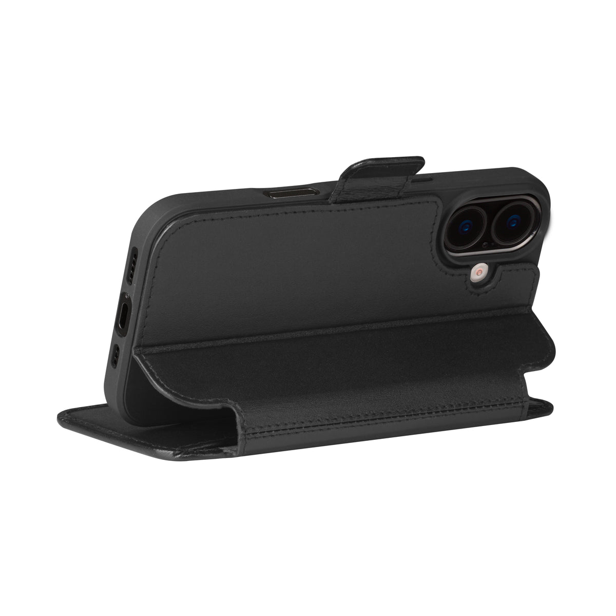 Étui iPhone 17 cuir pleine fleur noir DBRAMANTE1928