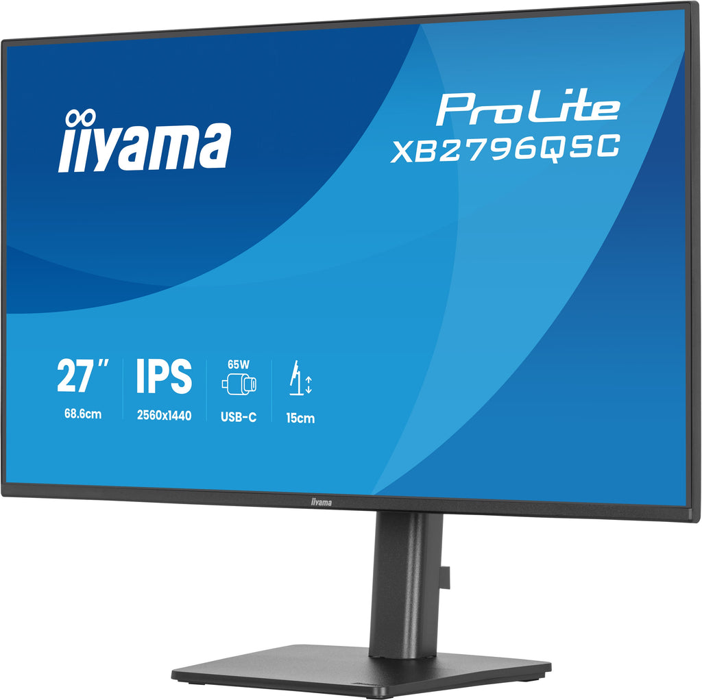 Écran LED IIYAMA 27" QHD 75Hz IPS USB-C - ProLite XB2796QSC-B1