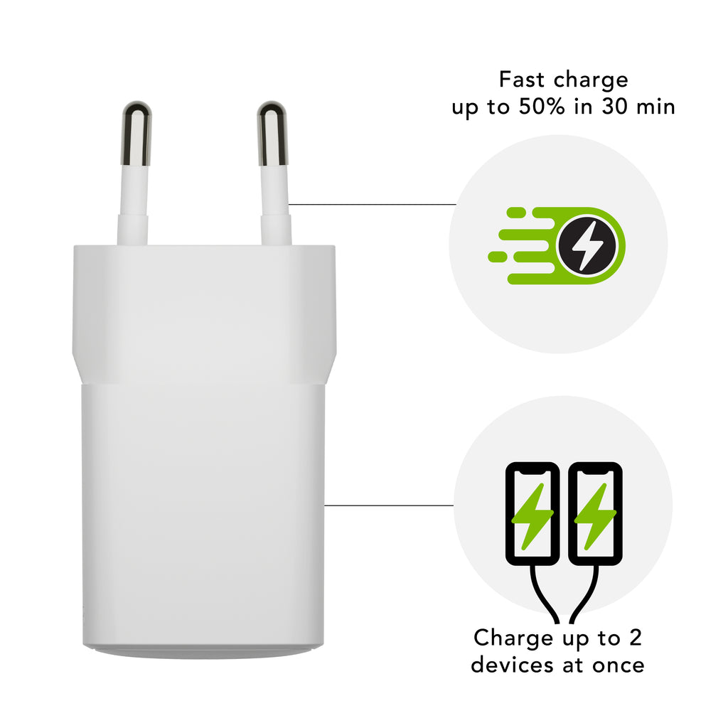 Adaptateur secteur 30W PD blanc Europe
