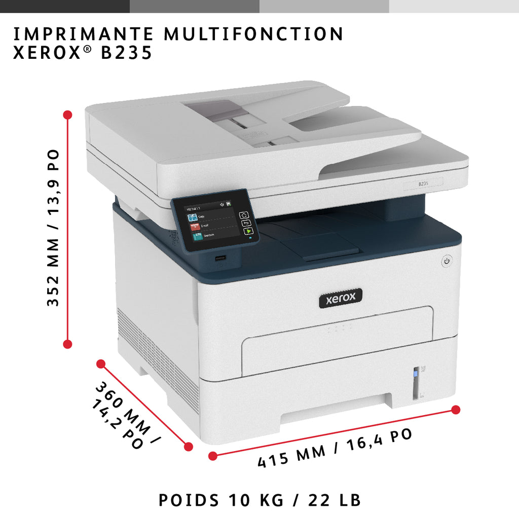 Imprimante Xerox B235 Noir & Blanc Laser - 34 ppm
