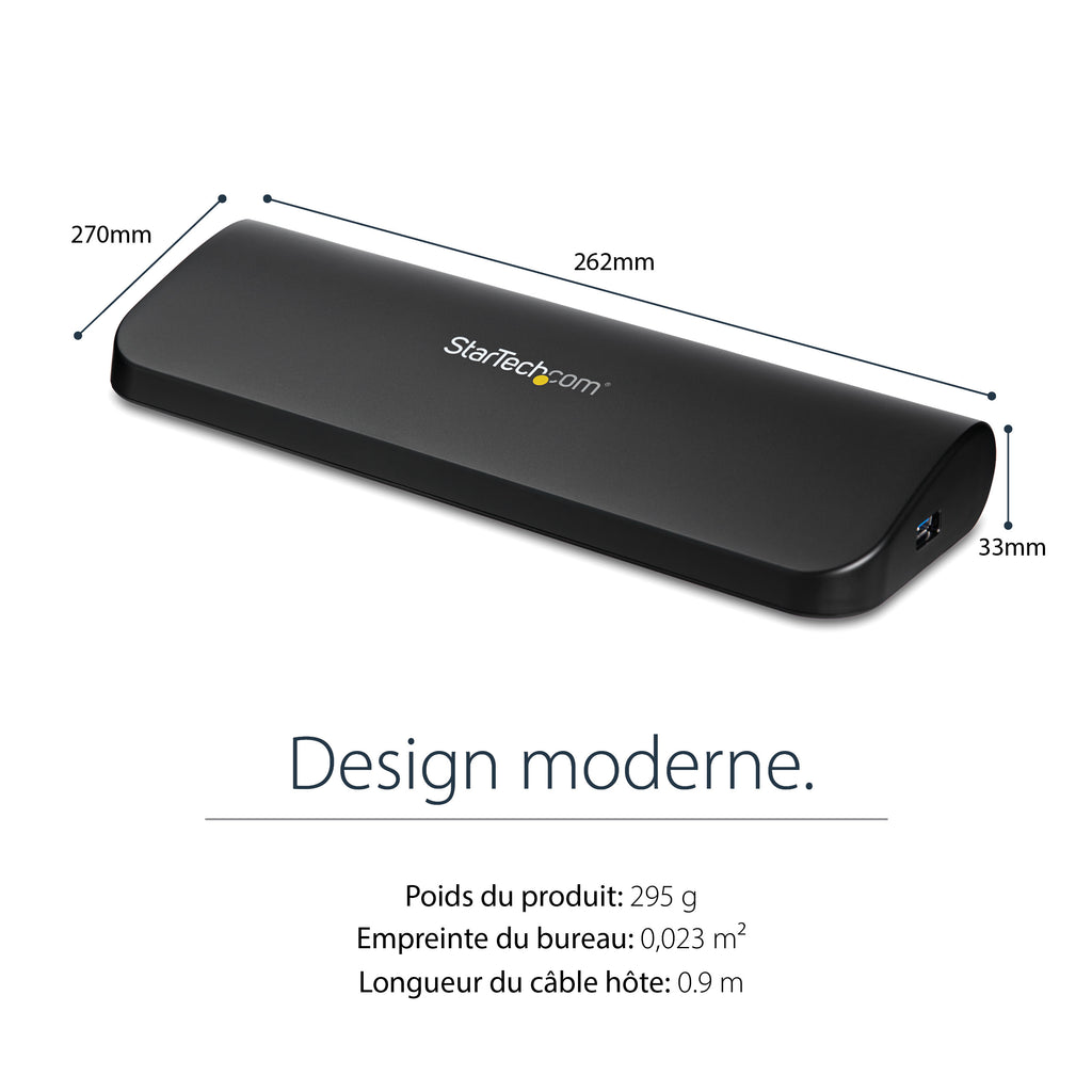 Station d'accueil USB 3.0 HDMI/VGA + GbE pour PC portable