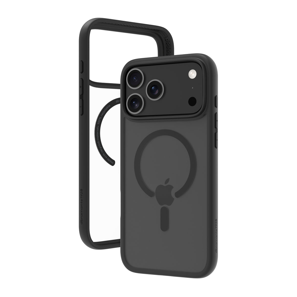Coque iPhone 17 Pro Max MagSafe DBRAMANTE1928 Noir Transparent