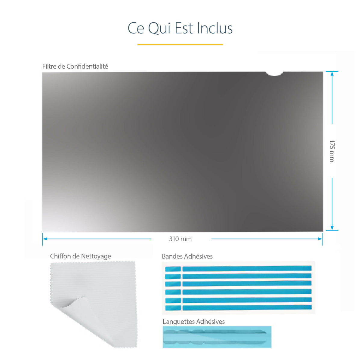 Filtre confidentialité 14" anti-reflet lumière bleue STARTECH