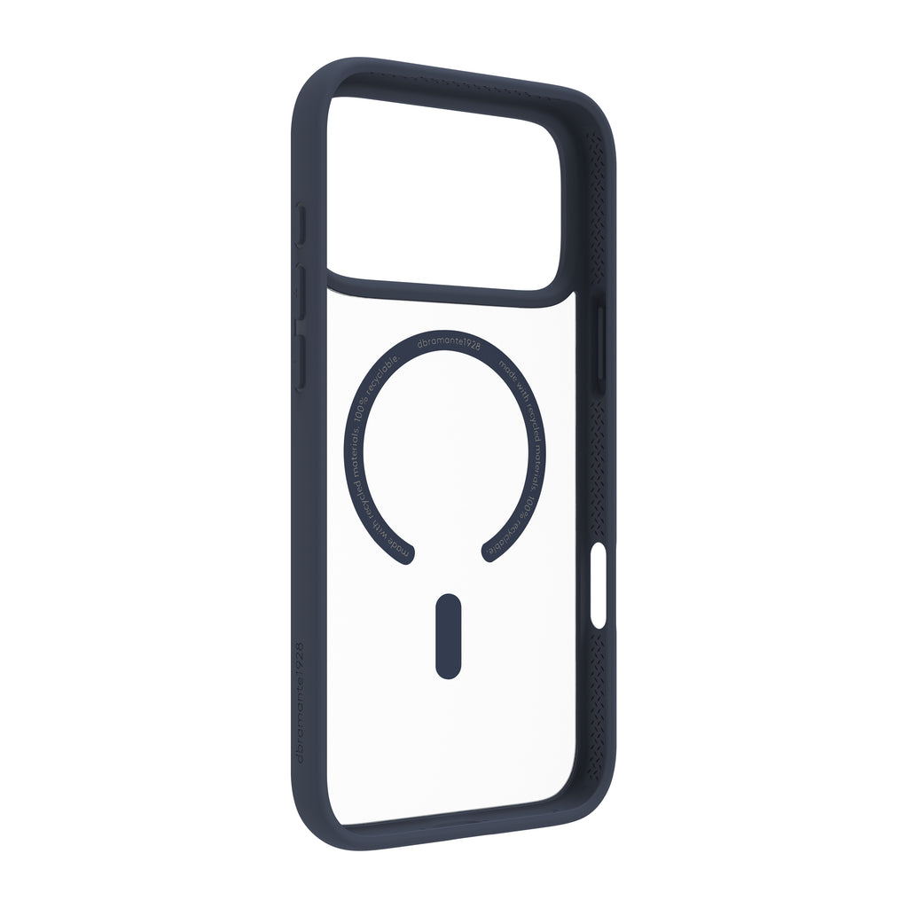 Coque iPhone 17 Pro Max MagSafe bleu transparent - DBRAMANTE1928