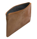 Housse MacBook Pro 14.2" - Cuir brun clair - DBRAMANTE1928