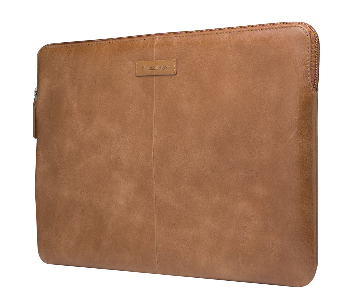 Housse MacBook Pro 14.2" - Cuir brun clair - DBRAMANTE1928