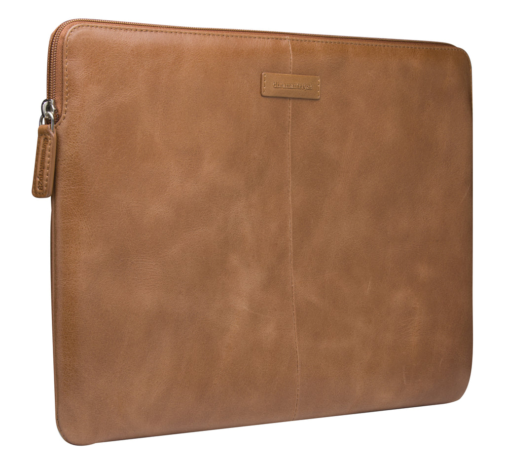 Housse MacBook Pro 14.2" - Cuir brun clair - DBRAMANTE1928