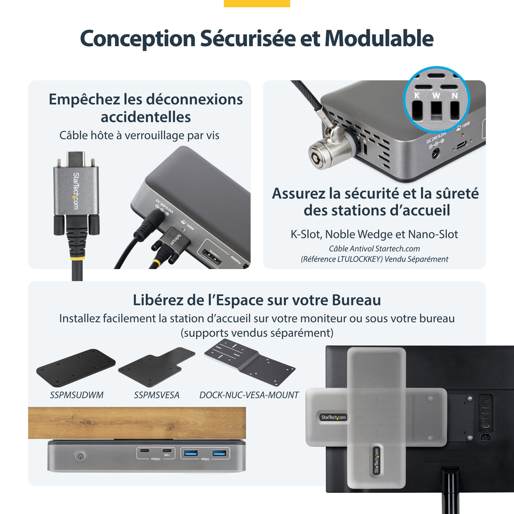 Station d'accueil USB-C 3.2 Gen 2 - 4K HDMI/DP - 1GbE - Startech