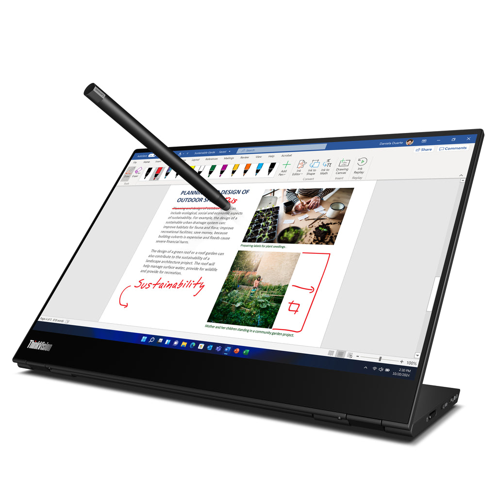 Écran LED 14" tactile Lenovo ThinkVision M14t Gen 2 - Portable